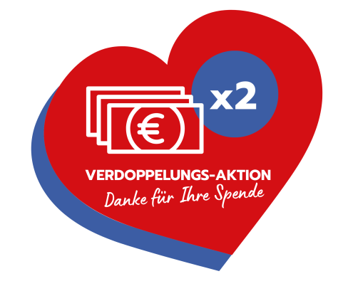 Herz als Symbol für die Spenden-Verdoppelungsaktion